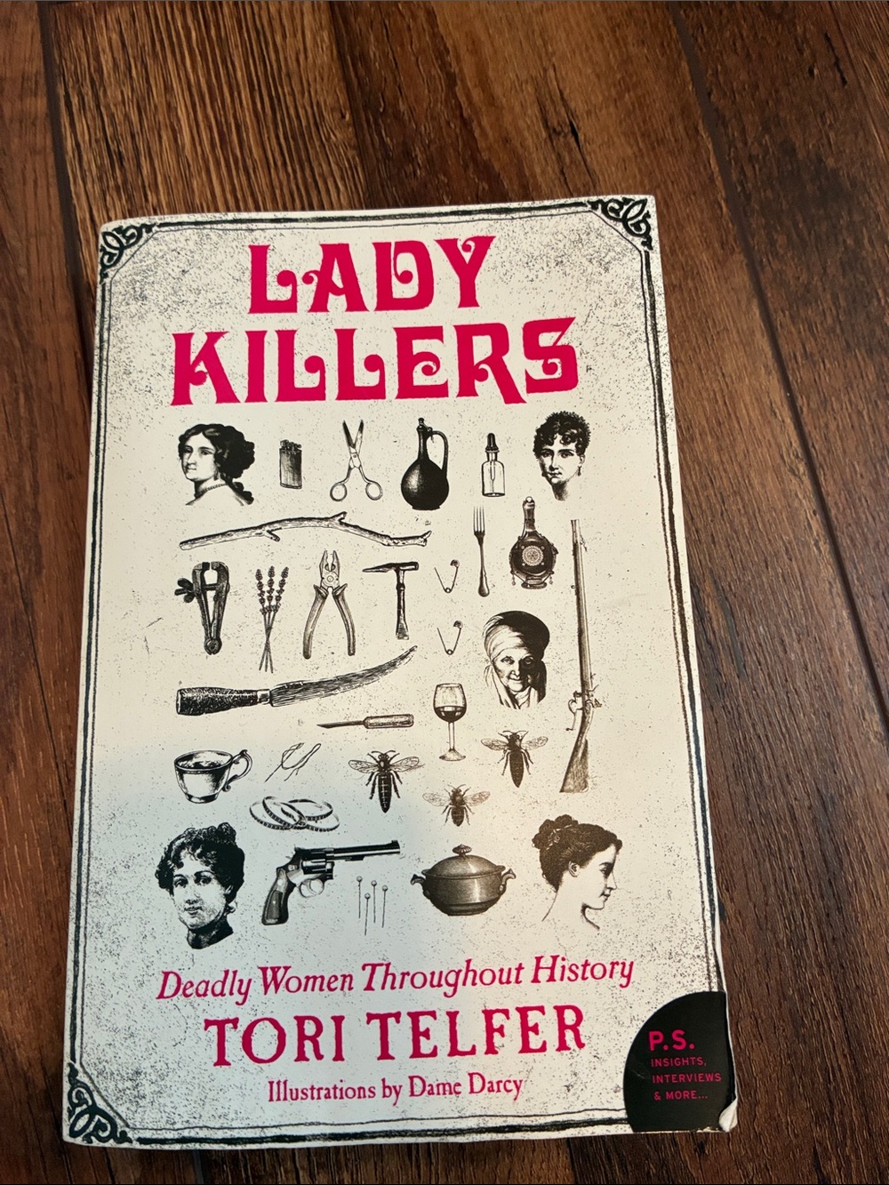Lady Killers by Tori Telfer - Cream & Pink Illustrated Book
